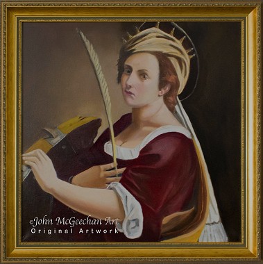 St Catherine 24” x 24” After Artemisia (£600)